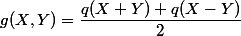 g(X,Y)=\dfrac{q(X+Y)+q(X-Y)}{2}